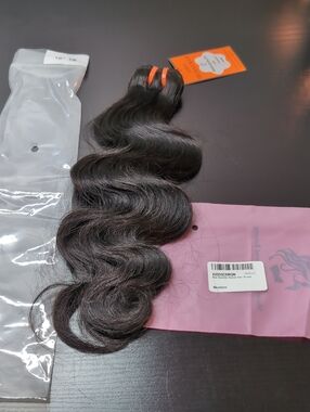 18 Inch Real Human Hair Weave One Bundle Body Wave Hair Extensions Natural Black